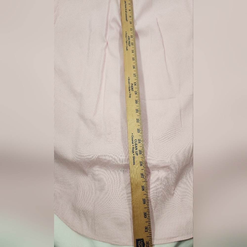 VINTAGE Polo Ralph Lauren Custom Fit Shirt Men's 16 1/2 32/33 Striped Pink White - Picture 10 of 14